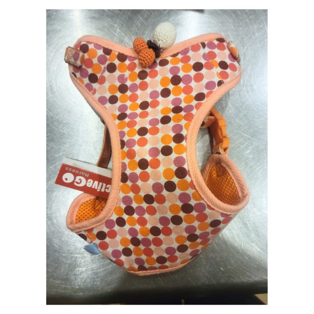 Peach Polka Dot EasyGo Dog Harness - NWT, Large